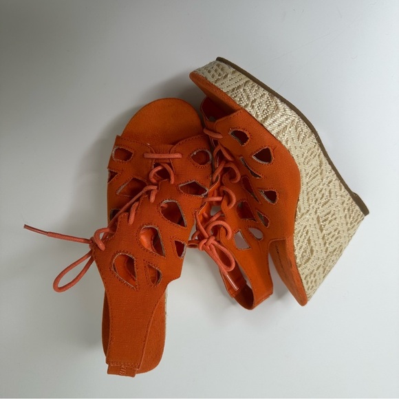 Call It spring wedge sandals women’s orange size 8 - Picture 8 of 15